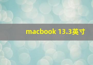 macbook 13.3英寸